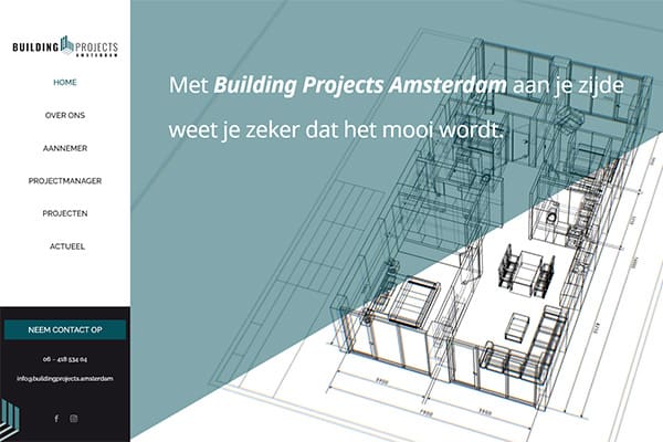 Building Projects Amsterdam website | Victor Webdesign