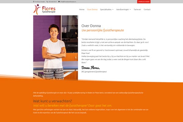 Flores Fysiotherapie website