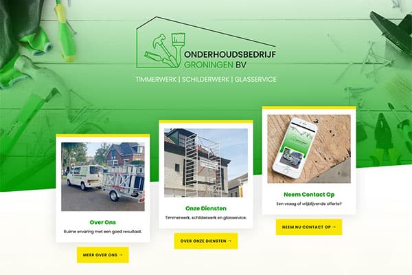 Onderhoudsbedrijf Groningen BV website | Victor Webdesign