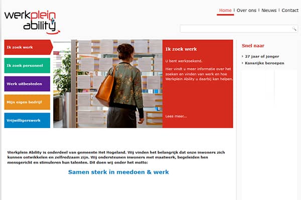 Werkplein Noord-Groningen webdesign